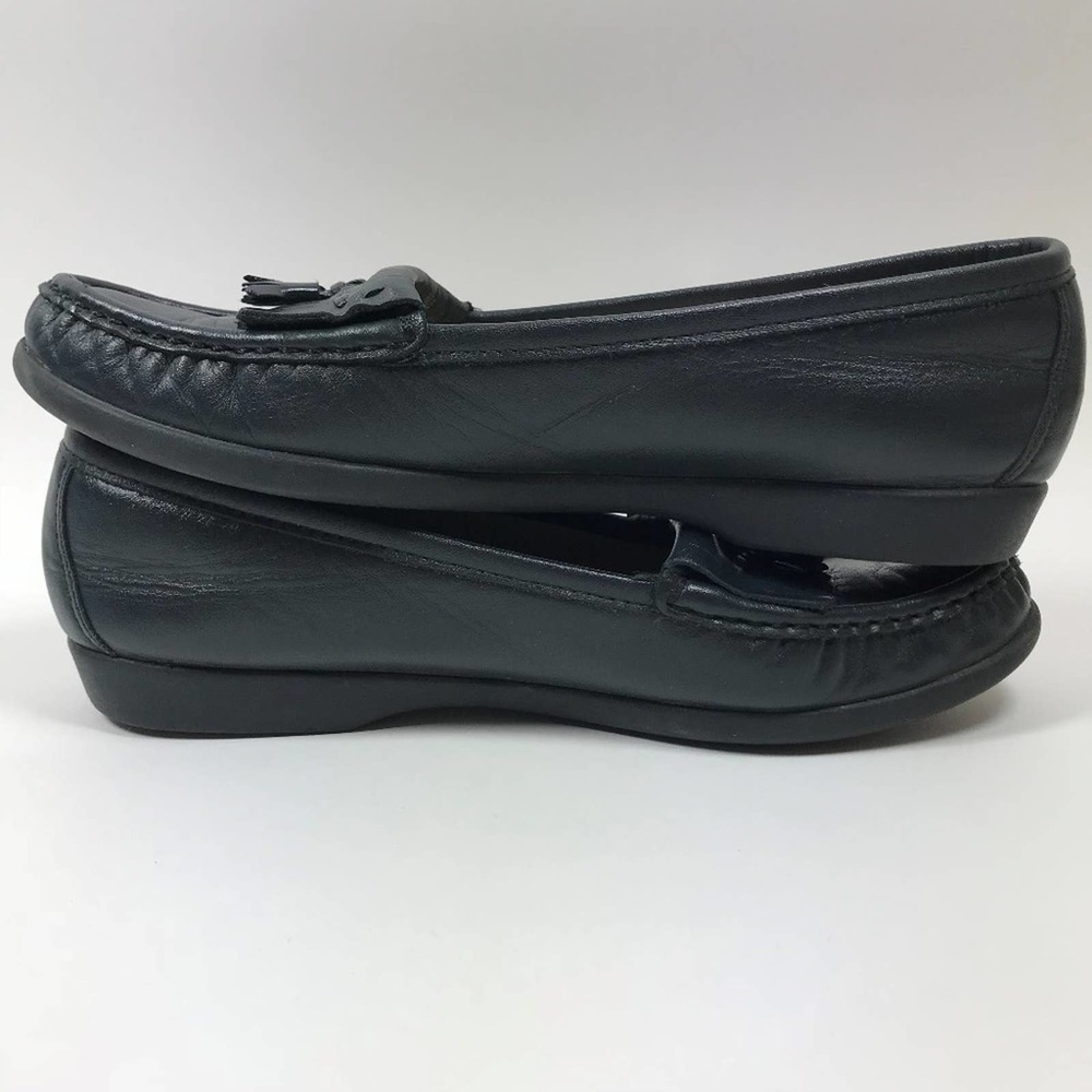 SAS Comfort Tassel Loafers Shoes Flats Moccasin Casual Slip On Navy 8.5 - Picture 4 of 8